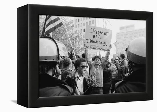Iran Hostage Crisis student demonstration, Washington, D.C., 1979-Marion S. Trikosko-Framed Premier Image Canvas