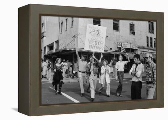 Iran Hostage Crisis student demonstration, Washington, D.C., 1979-Marion S. Trikosko-Framed Premier Image Canvas