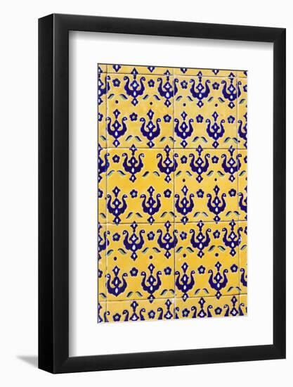 Iran, Kashan, Bagh-E Fin, Tilework in a Traditional Persian Garden.-Walter Bibikow-Framed Photographic Print