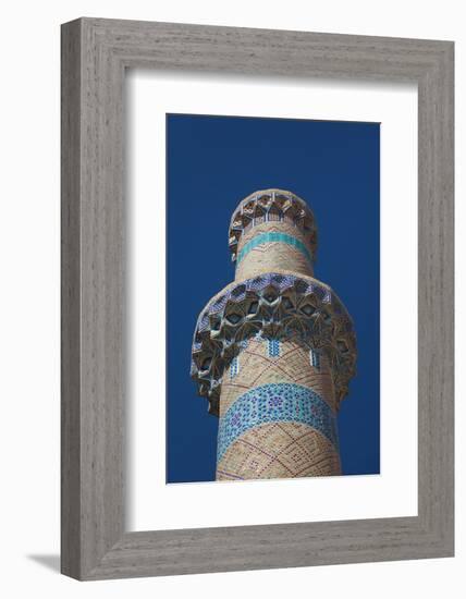 Iran, Natanz, Jameh Mosque, Minaret-Walter Bibikow-Framed Photographic Print
