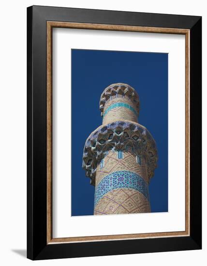 Iran, Natanz, Jameh Mosque, Minaret-Walter Bibikow-Framed Photographic Print