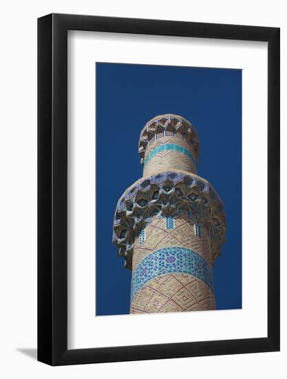 Iran, Natanz, Jameh Mosque, Minaret-Walter Bibikow-Framed Photographic Print