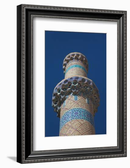 Iran, Natanz, Jameh Mosque, Minaret-Walter Bibikow-Framed Photographic Print