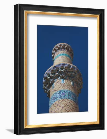 Iran, Natanz, Jameh Mosque, Minaret-Walter Bibikow-Framed Photographic Print