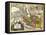 Iran - Panoramic Map-Lantern Press-Framed Stretched Canvas