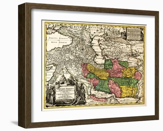 Iran - Panoramic Map-Lantern Press-Framed Art Print