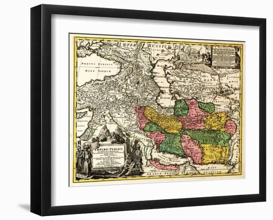 Iran - Panoramic Map-Lantern Press-Framed Art Print