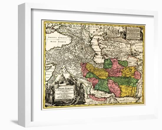 Iran - Panoramic Map-Lantern Press-Framed Art Print