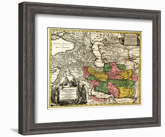 Iran - Panoramic Map-Lantern Press-Framed Art Print