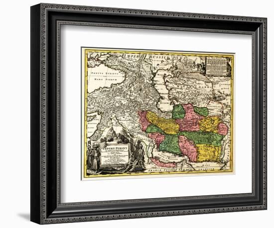 Iran - Panoramic Map-Lantern Press-Framed Art Print