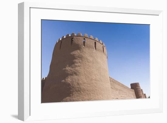 Iran, Rayen, Arg E Rayen, Ancient Adobe Citadel-Walter Bibikow-Framed Premium Photographic Print