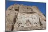 Iran, Shiraz, Naqsh-E Rostam, Sassanian Stone Reliefs Cut Into Mountain-Walter Bibikow-Mounted Photographic Print