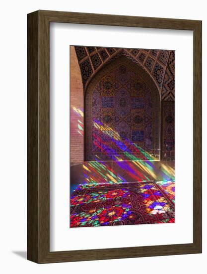 Iran, Shiraz, Nasir-Al Molk Mosque, Interior-Walter Bibikow-Framed Photographic Print