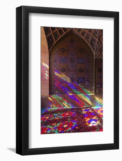 Iran, Shiraz, Nasir-Al Molk Mosque, Interior-Walter Bibikow-Framed Photographic Print