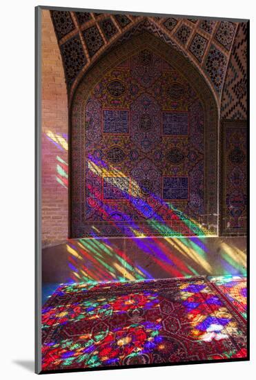 Iran, Shiraz, Nasir-Al Molk Mosque, Interior-Walter Bibikow-Mounted Photographic Print