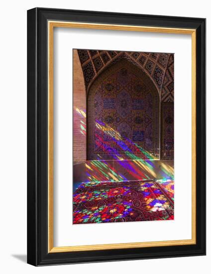 Iran, Shiraz, Nasir-Al Molk Mosque, Interior-Walter Bibikow-Framed Photographic Print