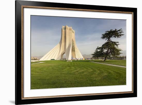 Iran, Tehran, Azadi Tower, Freedom Tower Monument-Walter Bibikow-Framed Premium Photographic Print