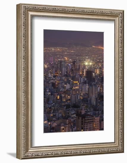 Iran, Tehran, Elevated City Skyline With Iran Park Towards The Milad Tower-Walter Bibikow-Framed Photographic Print