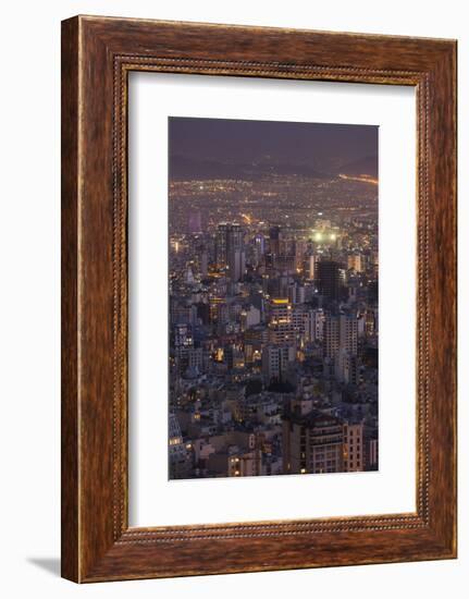 Iran, Tehran, Elevated City Skyline With Iran Park Towards The Milad Tower-Walter Bibikow-Framed Photographic Print