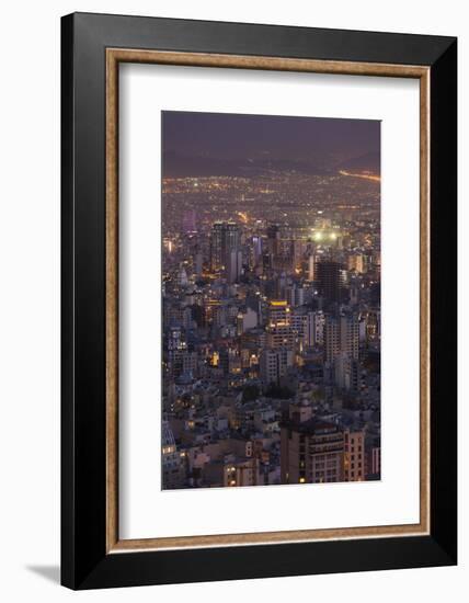 Iran, Tehran, Elevated City Skyline With Iran Park Towards The Milad Tower-Walter Bibikow-Framed Photographic Print