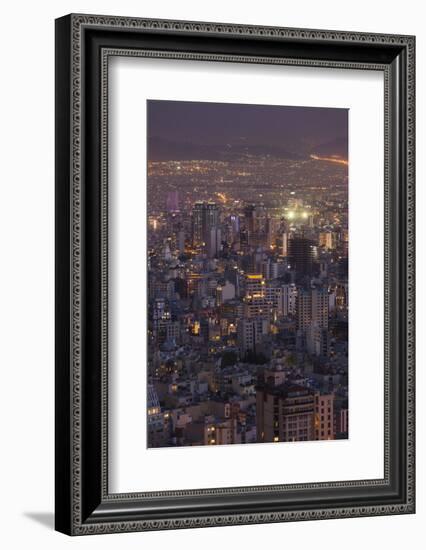 Iran, Tehran, Elevated City Skyline With Iran Park Towards The Milad Tower-Walter Bibikow-Framed Photographic Print