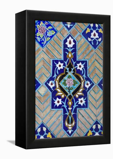 Iran, Tehran, Niyavaran Palace Complex, Palace Of The Last Shah, Tilework-Walter Bibikow-Framed Premier Image Canvas