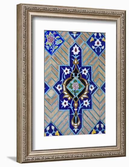 Iran, Tehran, Niyavaran Palace Complex, Palace Of The Last Shah, Tilework-Walter Bibikow-Framed Photographic Print