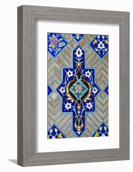 Iran, Tehran, Niyavaran Palace Complex, Palace Of The Last Shah, Tilework-Walter Bibikow-Framed Photographic Print