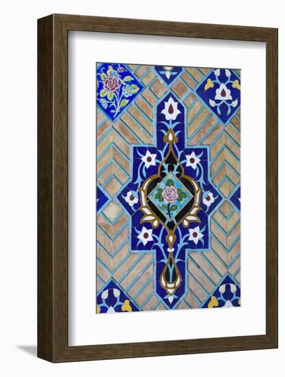 Iran, Tehran, Niyavaran Palace Complex, Palace Of The Last Shah, Tilework-Walter Bibikow-Framed Photographic Print