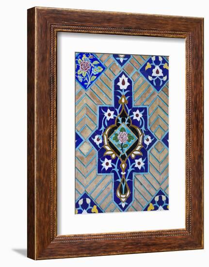 Iran, Tehran, Niyavaran Palace Complex, Palace Of The Last Shah, Tilework-Walter Bibikow-Framed Photographic Print