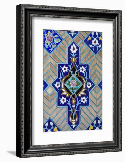 Iran, Tehran, Niyavaran Palace Complex, Palace Of The Last Shah, Tilework-Walter Bibikow-Framed Photographic Print