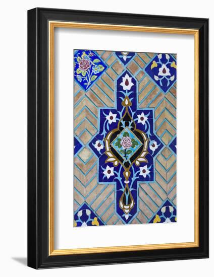 Iran, Tehran, Niyavaran Palace Complex, Palace Of The Last Shah, Tilework-Walter Bibikow-Framed Photographic Print