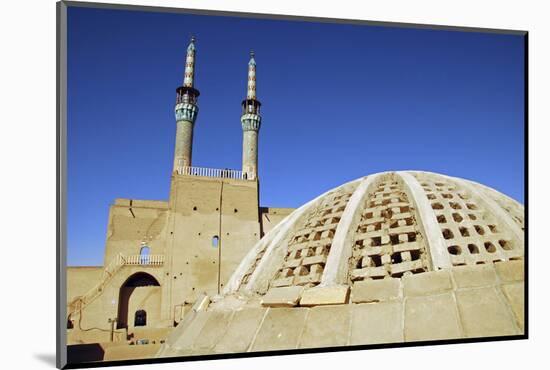 Iran, Yazd, Zoroastrian Complex of Amir Chakma with Bazaar Roofs-Stephanie Rabemiafara-Mounted Photographic Print