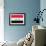 Iraq Flag Design with Wood Patterning - Flags of the World Series-Philippe Hugonnard-Framed Premium Giclee Print displayed on a wall