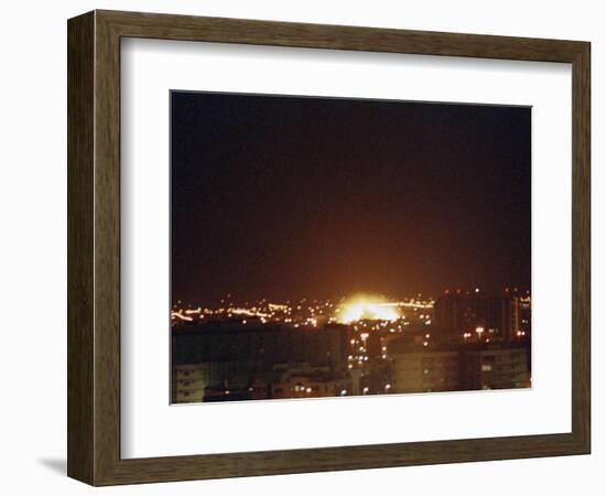 Iraqi Scud-B Missile Impact-John Gaps III-Framed Photographic Print