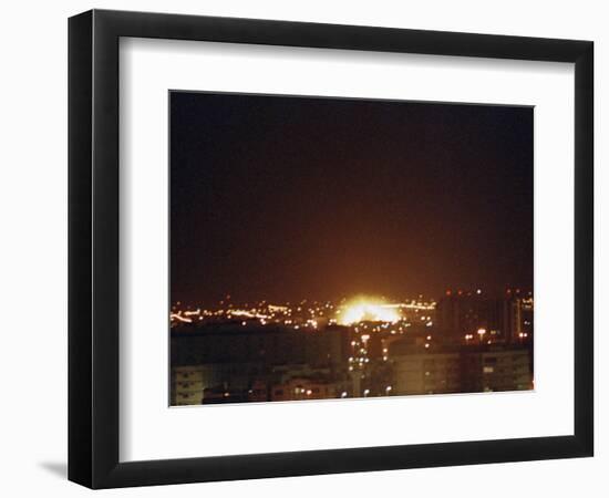 Iraqi Scud-B Missile Impact-John Gaps III-Framed Photographic Print