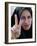 Iraqi Woman Holds Up Her Purple Finger, Indicating She Has Just Voted in Southern Iraq-null-Framed Photographic Print