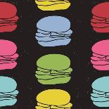 Seamless Pattern of Fast Food Burgers-ircy-Art Print