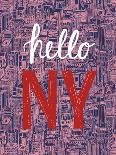Vintage Poster with Quote Hello New York-ircy-Art Print