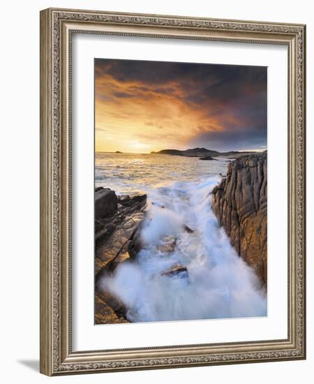 Ireland, Co.Donegal, Cruit island  at sunset-Shaun Egan-Framed Photographic Print