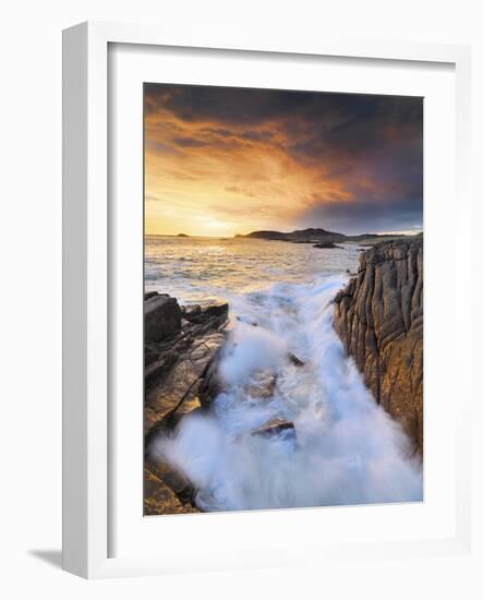 Ireland, Co.Donegal, Cruit island  at sunset-Shaun Egan-Framed Photographic Print