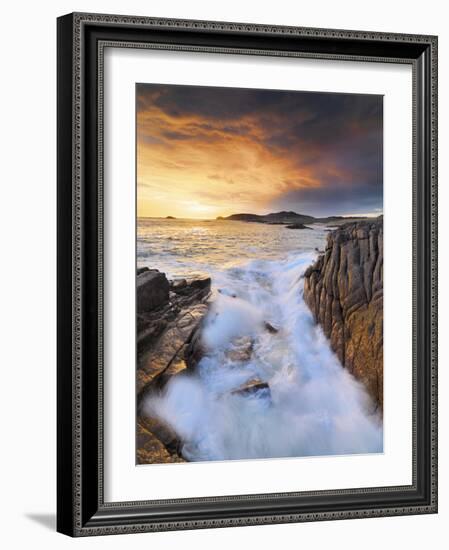 Ireland, Co.Donegal, Cruit island  at sunset-Shaun Egan-Framed Photographic Print