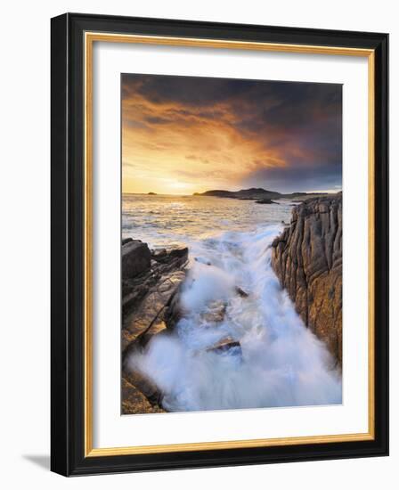 Ireland, Co.Donegal, Cruit island  at sunset-Shaun Egan-Framed Photographic Print