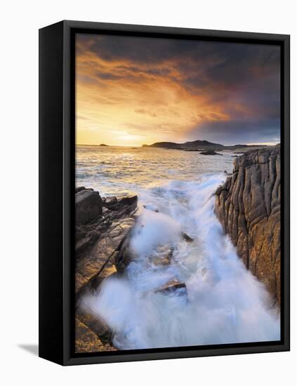 Ireland, Co.Donegal, Cruit island  at sunset-Shaun Egan-Framed Premier Image Canvas