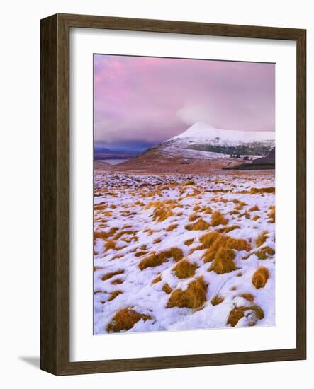 Ireland, Co.Donegal, Derryveagh mountains, Muckish in snow-Shaun Egan-Framed Photographic Print