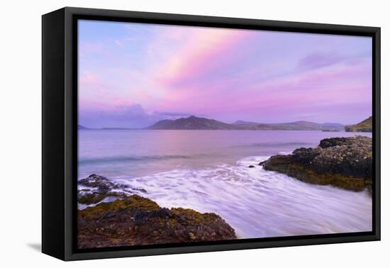 Ireland, Co.Donegal, Fanad, Ballymastoker bay at dusk-Shaun Egan-Framed Premier Image Canvas