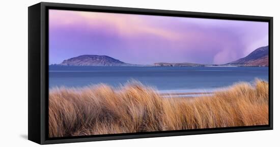 Ireland, Co.Donegal, Fanad, Ballymastoker bay at dusk-Shaun Egan-Framed Premier Image Canvas