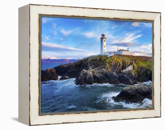 Ireland, Co.Donegal, Fanad, Fanad lighthouse at dusk-Shaun Egan-Framed Premier Image Canvas