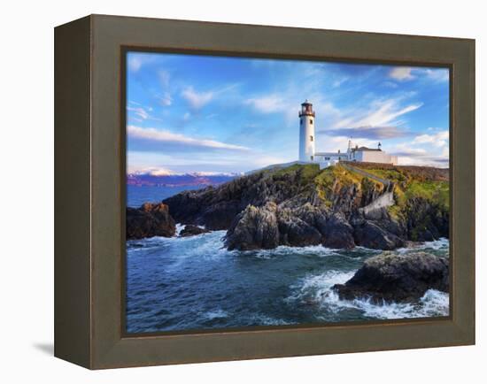 Ireland, Co.Donegal, Fanad, Fanad lighthouse at dusk-Shaun Egan-Framed Premier Image Canvas