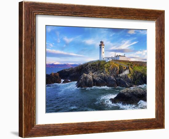 Ireland, Co.Donegal, Fanad, Fanad lighthouse at dusk-Shaun Egan-Framed Photographic Print